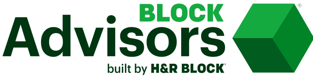 Block Advisors Logo - "Built by H&R Block"